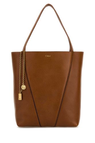 Caramel Leather Spin Shopping Bag - Chloé - Modalova