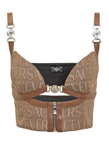 Versace Allover Bustier Top - Versace - Modalova