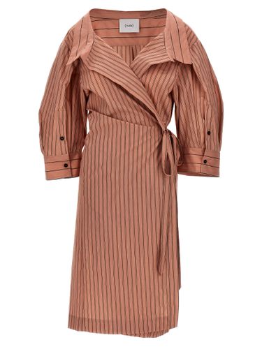 Nude) Striped Shirt Dress - nude - Modalova