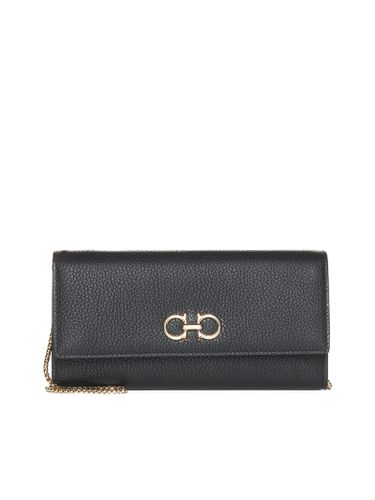 Gancino Soft Leather Wallet On Chain - Ferragamo - Modalova