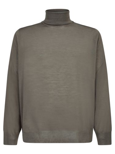 Turtleneck Sweater In Taupe Wool - Canali - Modalova