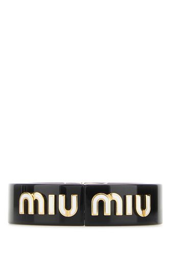 Miu Miu Black Plexiglass Bracelet - Miu Miu - Modalova