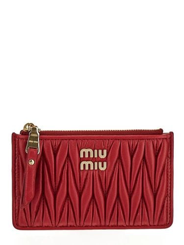 Matelassè Nappa Leather Envelope Wallet - Miu Miu - Modalova