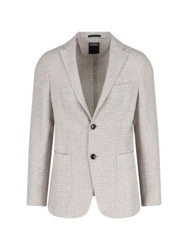 Zegna Single-breasted Check Blazer - Zegna - Modalova