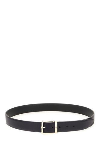 Black Leather Reversible Belt - Montblanc - Modalova