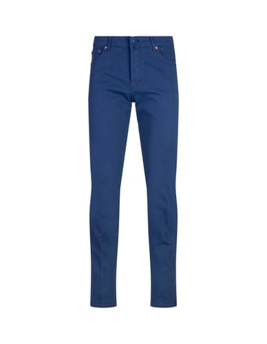 Stretch Cotton Denim Slim Fit Jeans - Kiton - Modalova