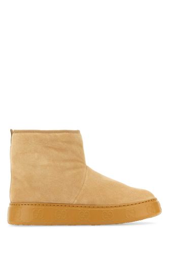 Gucci Beige Suede Ankle Boots - Gucci - Modalova