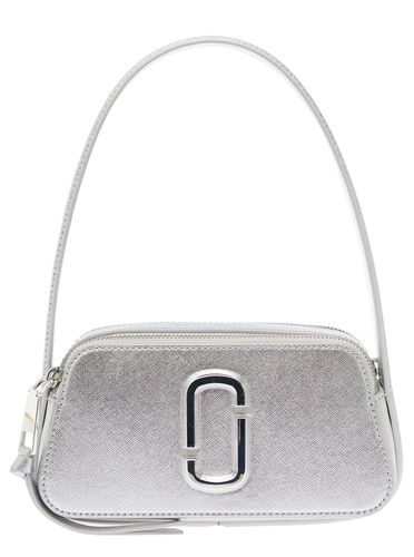 The Slingshot Silver Shoulder Bag With Double J Detail In Leather Woman - Marc Jacobs - Modalova