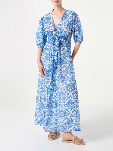 Cotton And Silk Long Beach Dress Bliss With Ikat Print - MC2 Saint Barth - Modalova