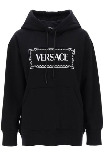 Versace Hoodie With Logo Embroidery - Versace - Modalova