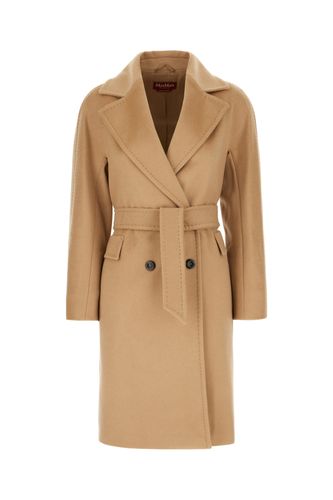 Beige Cashmere Blend Coat - Max Mara Studio - Modalova