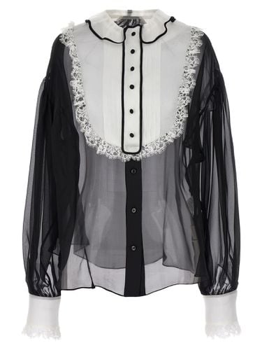 Contrast Plastron Shirt - Dolce & Gabbana - Modalova