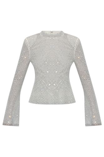 Embellished Fishnet Top - self-portrait - Modalova