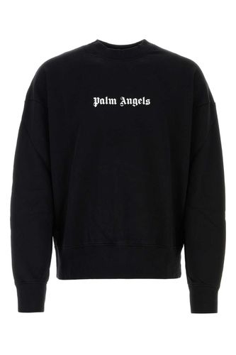 Black Cotton Oversize Sweatshirt - Palm Angels - Modalova