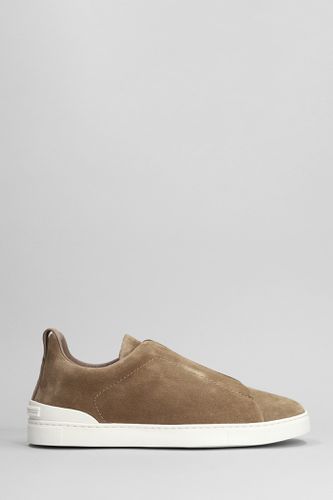 Triple Stich Sneakers In Suede - Zegna - Modalova