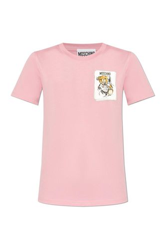 Graphic Printed Crewneck T-shirt - Moschino - Modalova