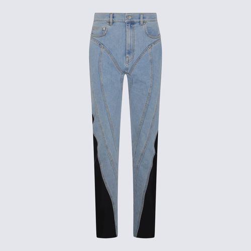 Medium Blue And Black Denim Jeans - Mugler - Modalova