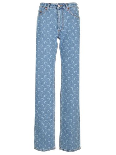 Straight Leg moon Jeans - Marine Serre - Modalova