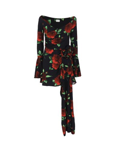Off Shoulder Bell Sleeve Mini Dress In Floral Print - Magda Butrym - Modalova