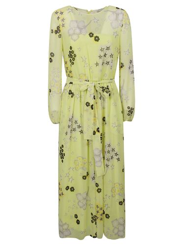 Star & Floral Print Tie-waist Dress - RED Valentino - Modalova