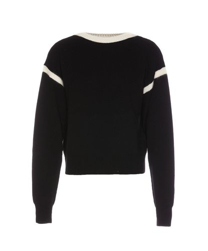 Crewneck Long-sleeved Knitted Jumper - Saint Laurent - Modalova