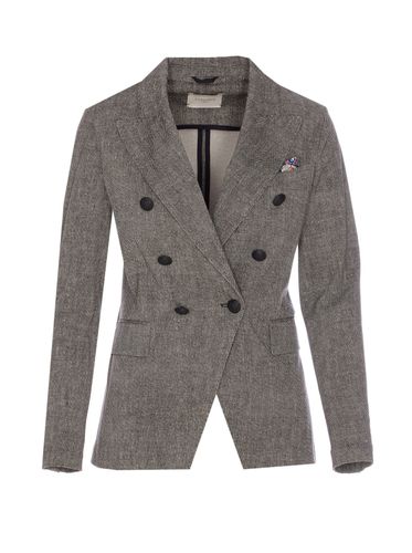 Double Breasted Buttons Closure Jacket - Circolo 1901 - Modalova