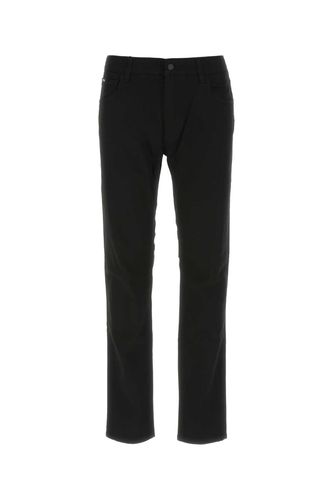 Black Stretch Cotton Pant - Dolce & Gabbana - Modalova