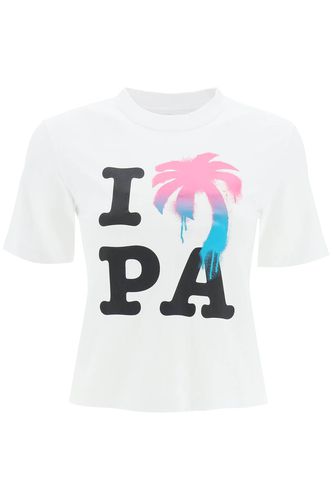 I Love Pa Crewneck T-shirt - Palm Angels - Modalova