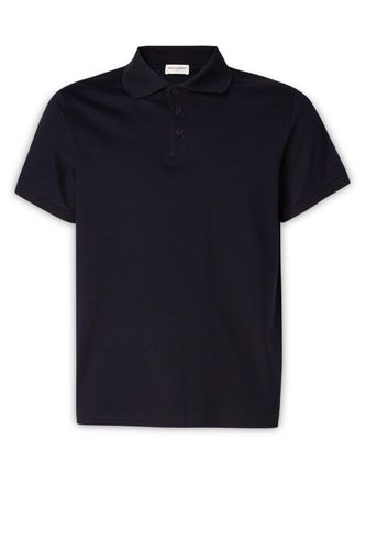 Embroidered Logo Polo Shirt - Saint Laurent - Modalova