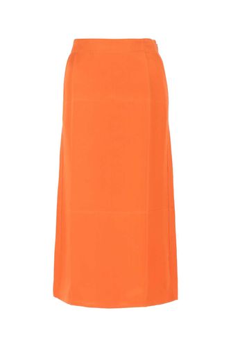 Loewe Orange Satin Skirt - Loewe - Modalova