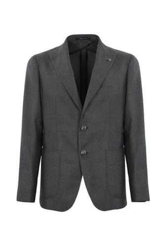 Single-breasted Wool Jacket - Tagliatore - Modalova