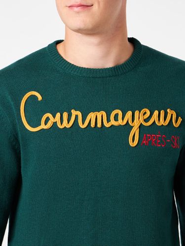 Man Crewneck Sweater With Courmayeur Après Ski Embroidery - MC2 Saint Barth - Modalova