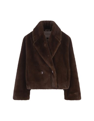 Faux Fur Double Breasted Short Coat - Valentini 1972 - Modalova