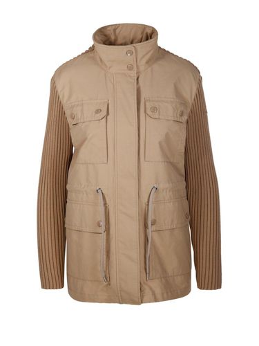 Knit-panelled Zipped Military Jacket - Moncler - Modalova