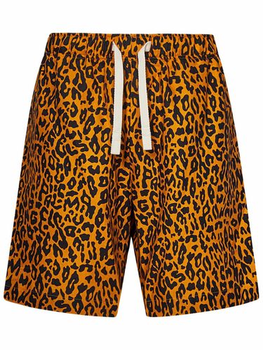 Leopard Printed Drawstring Shorts - Palm Angels - Modalova