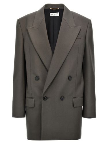 Gabardine Double-breasted Blazer - Saint Laurent - Modalova