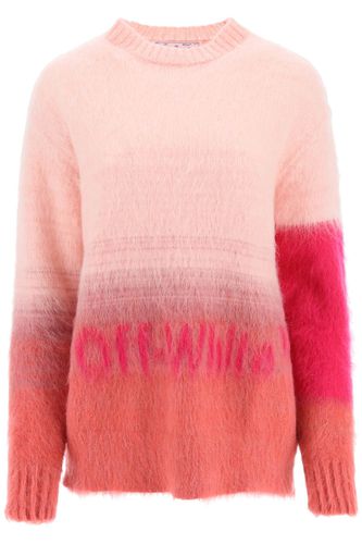 Helvetica Logo Mohair Sweater - Off-White - Modalova