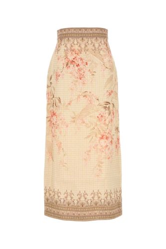 Printed Linen Illuminate Skirt - Zimmermann - Modalova