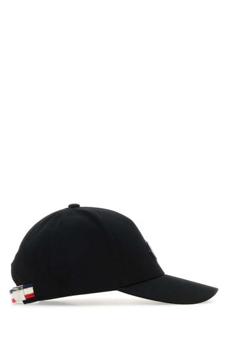 Moncler Black Cotton Baseball Cap - Moncler - Modalova