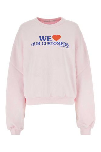 Pastel Pink Cotton Sweatshirt - Alexander Wang - Modalova