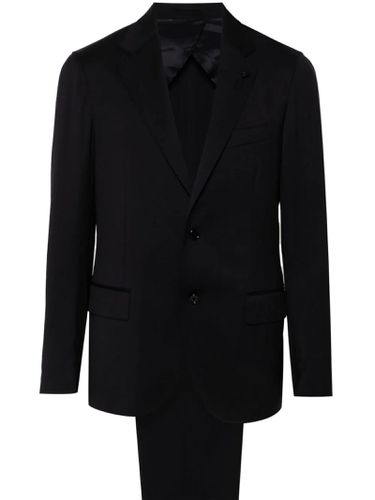 Lardini Navy Blue Virgin Wool Suit - Lardini - Modalova