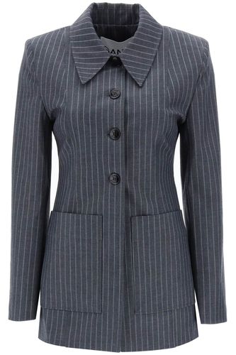 Ganni Jacket With Stripe Pattern - Ganni - Modalova