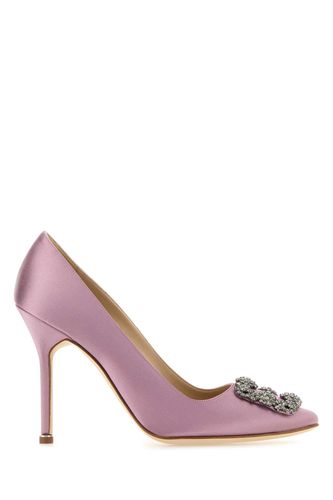 Pink Satin Hangisi Pumps - Manolo Blahnik - Modalova