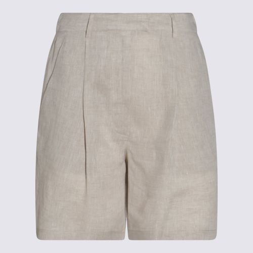 Beige Linen Shorts - Brunello Cucinelli - Modalova