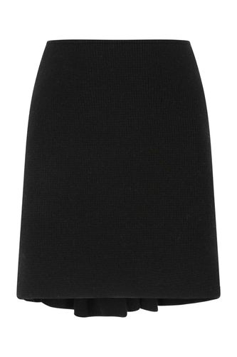 Black Wool Blend Skirt - Bottega Veneta - Modalova