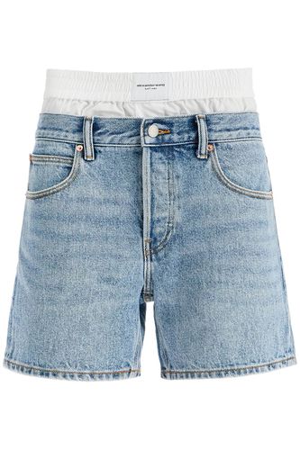 Denim Shorts With Boxer Insert For Added - Alexander Wang - Modalova