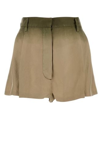 Prada Sage Green Silk Shorts - Prada - Modalova
