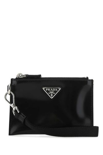 Prada Black Leather Pouch - Prada - Modalova