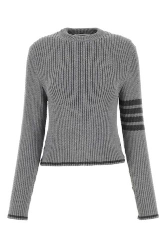 Thom Browne Grey Wool Sweater - Thom Browne - Modalova