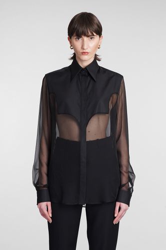 Balmain Shirt In Black Silk - Balmain - Modalova